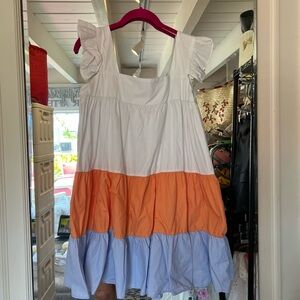 HYFVE White Flutter Sleeve Sundress